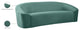 Riley Velvet Upholstered Rounded Sofa, Mint