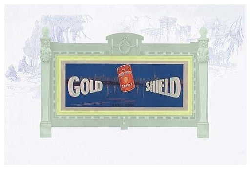 Gold Shield Coffee - Fine Art Giclee Print 24" x 36"