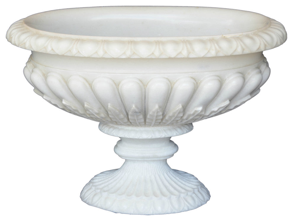 Regency Style Makrana White Marble Planter