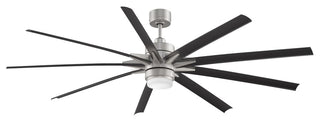 Fanimation Odyn 84" Fan With LED Light, Brushed Nickel / Black