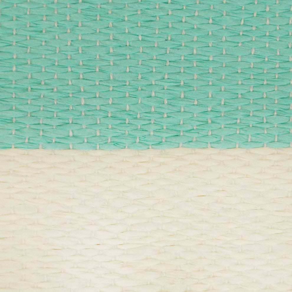 Paper Cube Stripe Aqua Square 16"x16"x16"