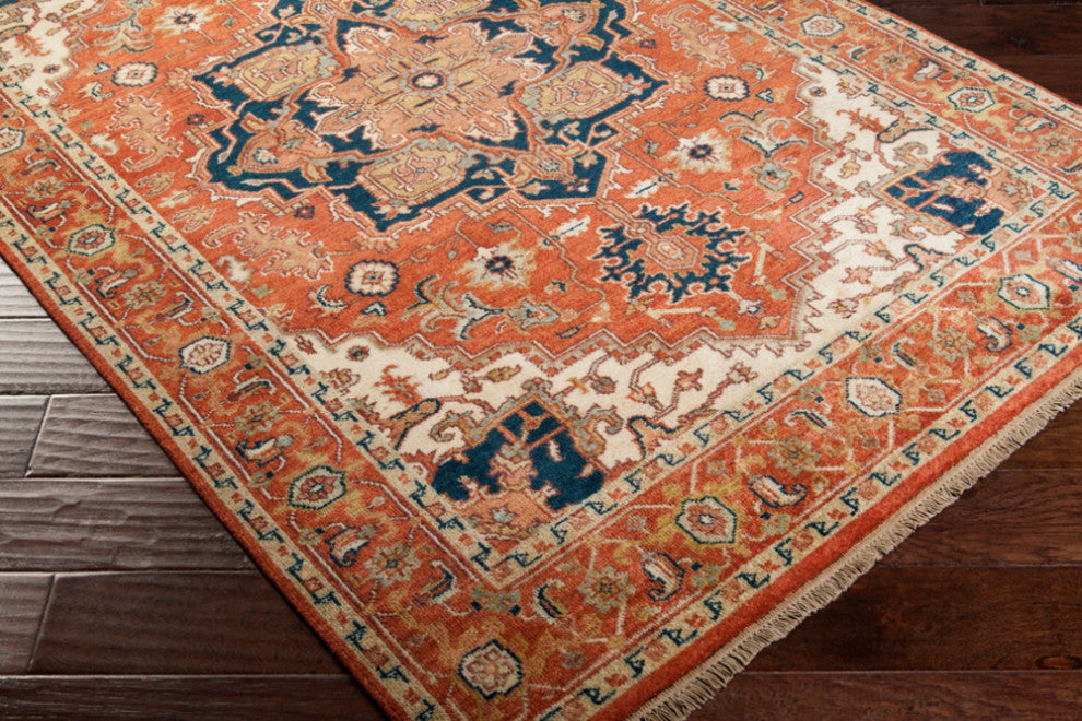 Surya Zeus ZEU-7805 Traditional Area Rug, Rust, 3' x 12' Runner