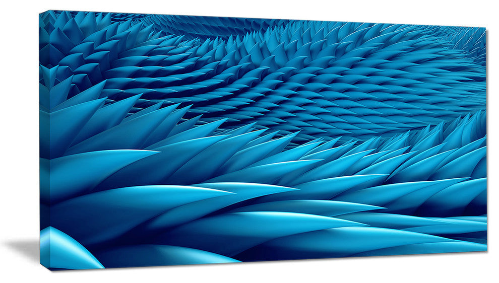 Abstract Blue Wavy Background, Abstract Canvas Art Print, 40x20