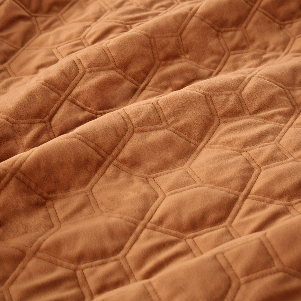 Madison Park Harper 3 Piece Velvet Quilt Set With Coordinating Shams