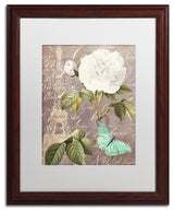 Color Bakery 'White Rose' Matted Framed Art, Wood Frame, White Mat, 16x20