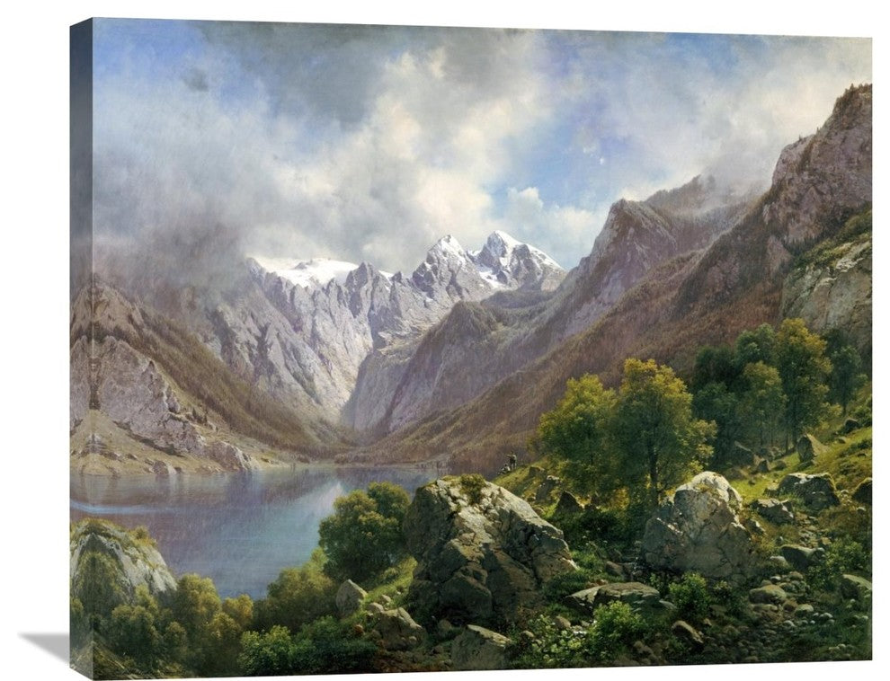 "An Alpine Lake" Artwork, 30" x 24"