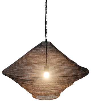 Satin Black Powder Coat Chain Basket Light