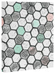 Dash and Ash Honeycomb Block Print Art Canvas, 8"x10"