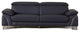 93" Navy Leather Sofa Set