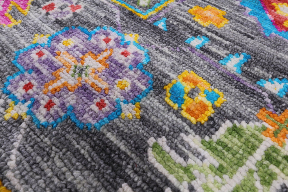 10' Square Turkish Oushak Handmade Wool Rug - Q14998