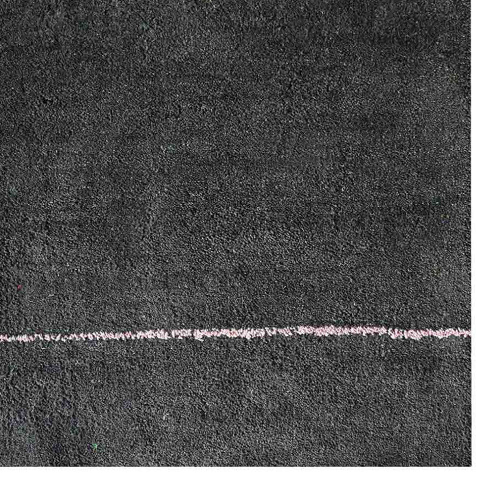 HAND KNOTTED LOOM SILK ECO-FRIENDLY AREA RUG-Rectangle,Charcoal Beige,Geometric