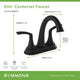Elm 4" Centerset Faucet, Matte Black, Push Pop Drain