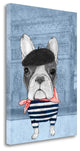 "French Bulldog With Arc De Triomphe" By Barruf, Giclee on Gallery Wrap Canvas