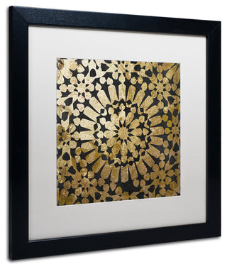 Color Bakery 'Moroccan Gold III', Black Frame, White Mat, 16x16