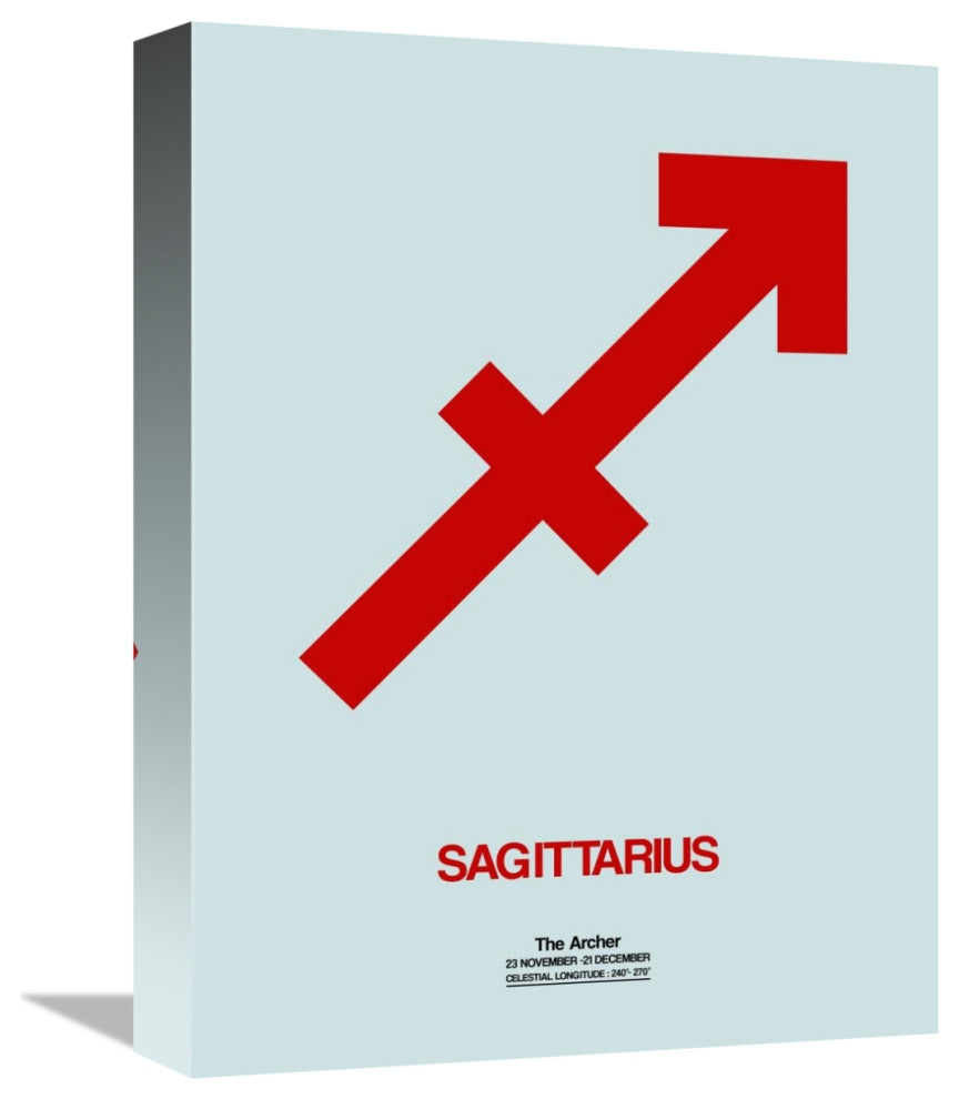 "Sagittarius Zodiac Sign Red" Fine Art Print