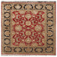 Agra Lucille Traditional Red and Rust Floral Hand Knotted Rug 8'x10'