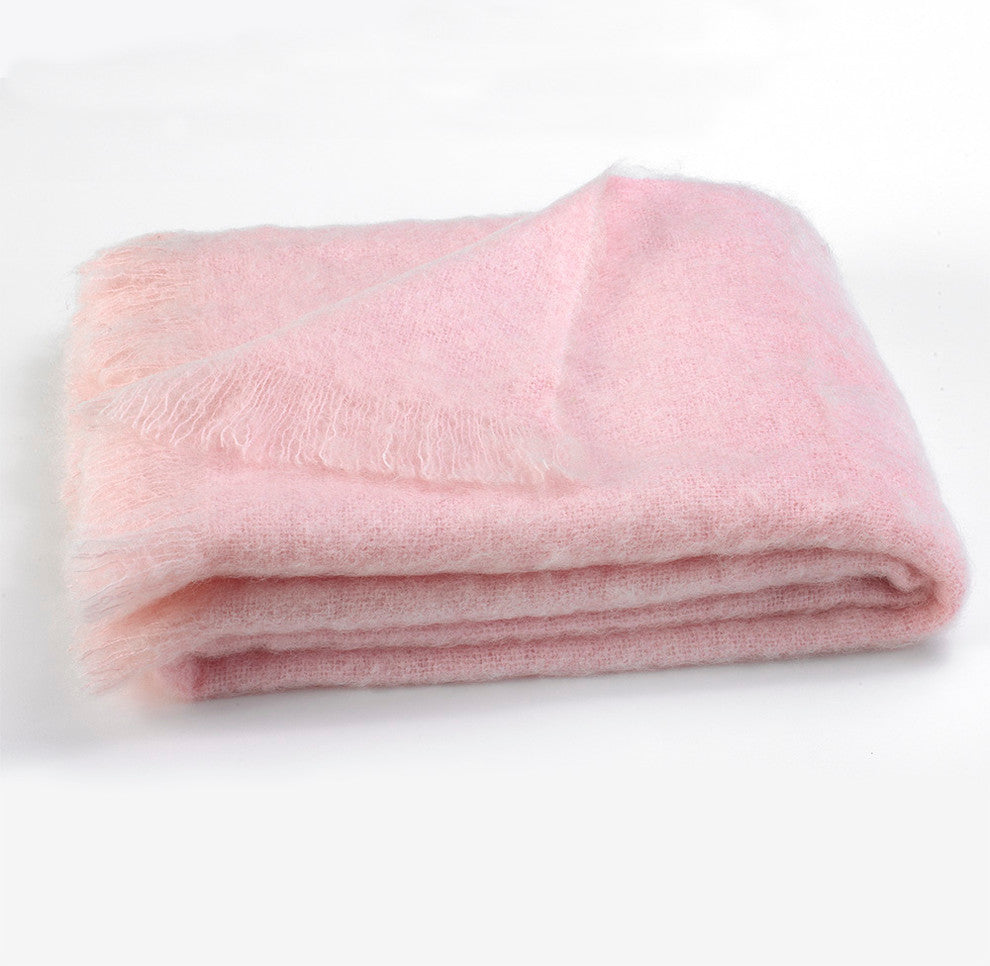 Mohair Throws, Cotton Candy