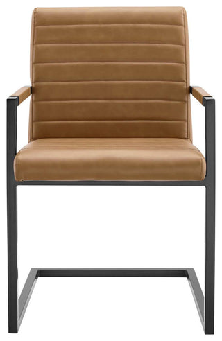 Savoy Vegan Leather Dining Chairs - Set of 2-Tan