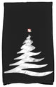 Wishing Tree Decorative Holiday Geometric Print Hand Towel, Black