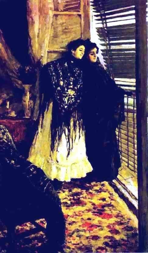 Constantin Alexeevich Korovin In Front of the Balcony Wrapped Canvas