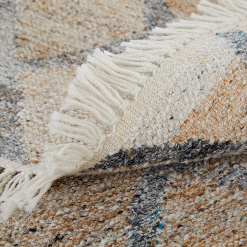 Weave & Wander Elstow Transitional PET Yarn Charcoal Gray/Beige Rug, 3'6"x5'6"