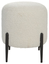 Uttermost 23715 Arles White Shearling Ottoman