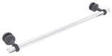 Pacific Beach 24" Shower Door Towel Bar with Twisted Accents, Matte Gray