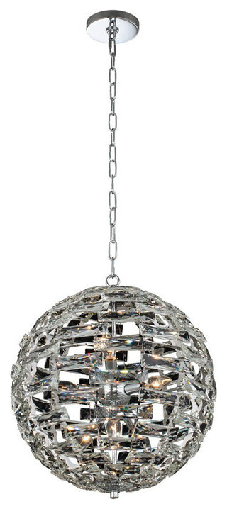 Alta 18x20" 9-Light Contemporary Pendant, Polished Chrome