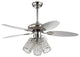 Kris 42" 3-Light Crystal LED Ceiling Fan With Remote, Chrome