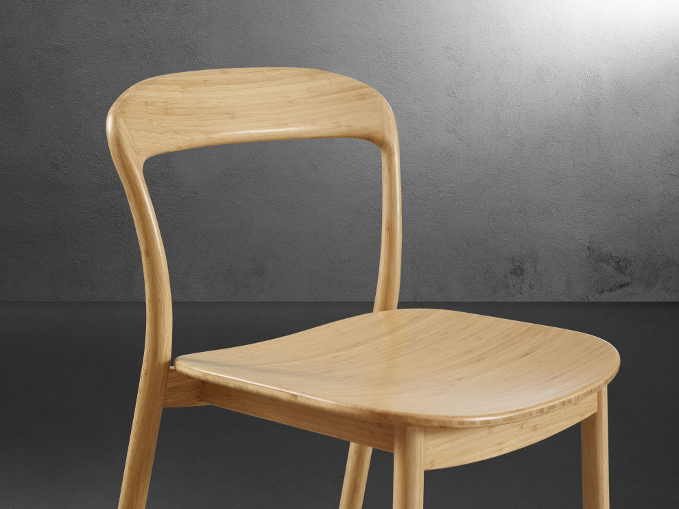 Hanna Dining Chair Bamboo Seat, Wheat, Set of 2