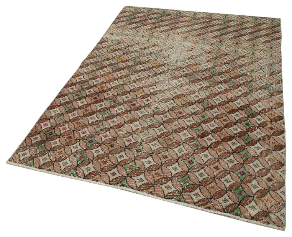 Rug N Carpet - Handmade Anatolian 4' 11'' x 7' 1'' Faded Area Rug