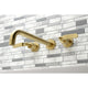KS8057KL Wall Mount Tub Faucet, Brushed Brass