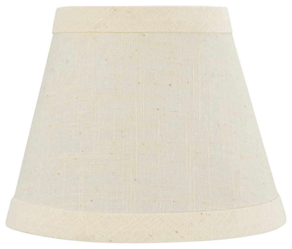32062-6 Small Hardback Empire  Chandelier Clip On Lamp Shade Beige 3"x5"x4"
