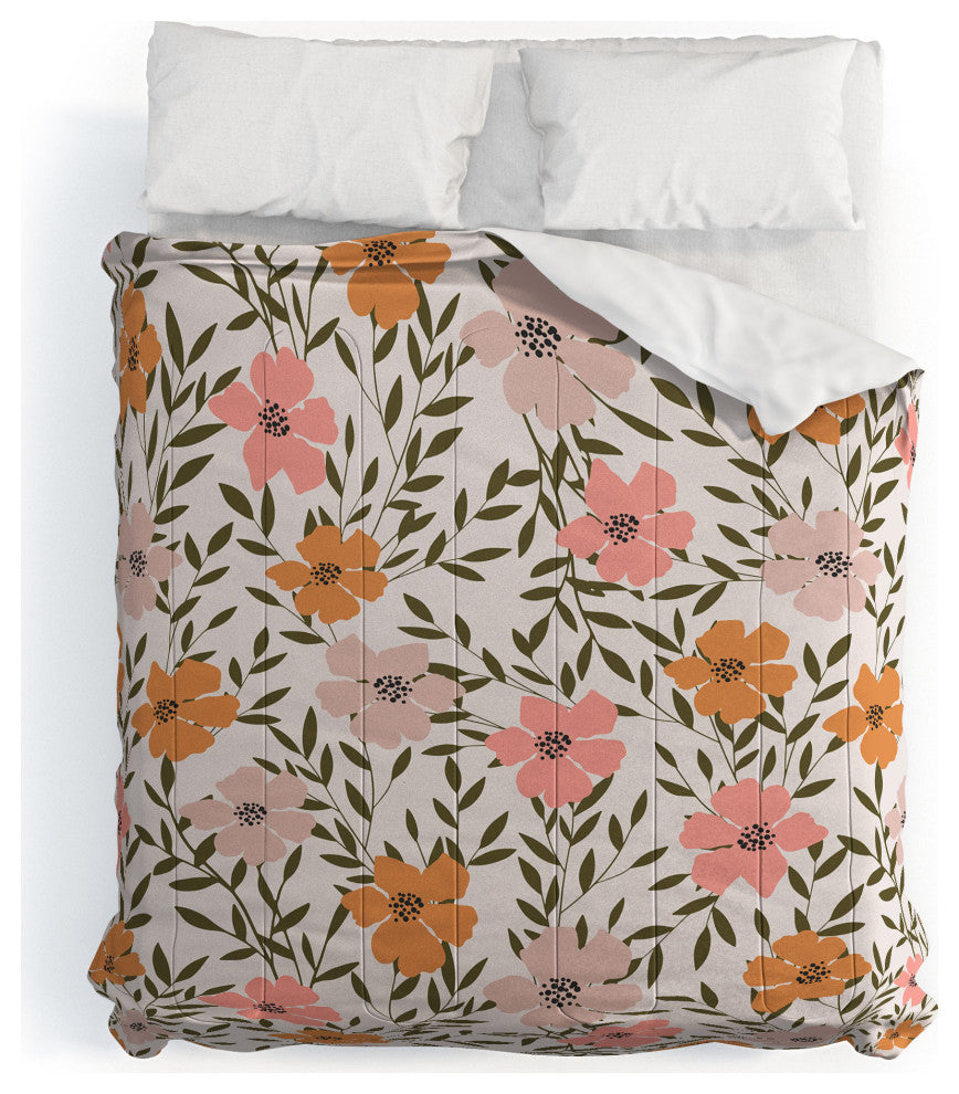 Deny Designs Emanuela Carratoni 70S Floral Theme Bed in a Bag, King