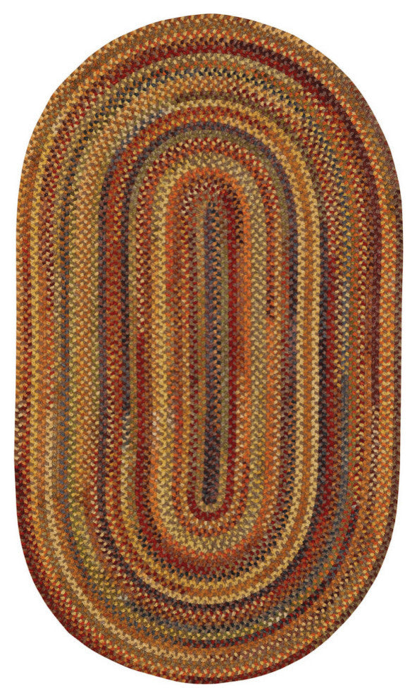 Capel Eaton Grey 0442_300 Braided Rugs - 8' X 11' Concentric Rectangle