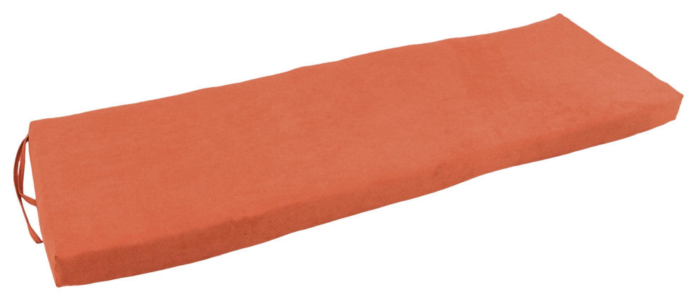 51"X19" Solid Microsuede Bench Cushion, Spice