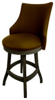 Swivel Wood Counter Bar Stool 26", Bellissima, Brown - Dark Shadow