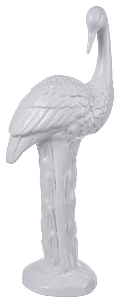 Intriguing White Flamingo Bird Accent