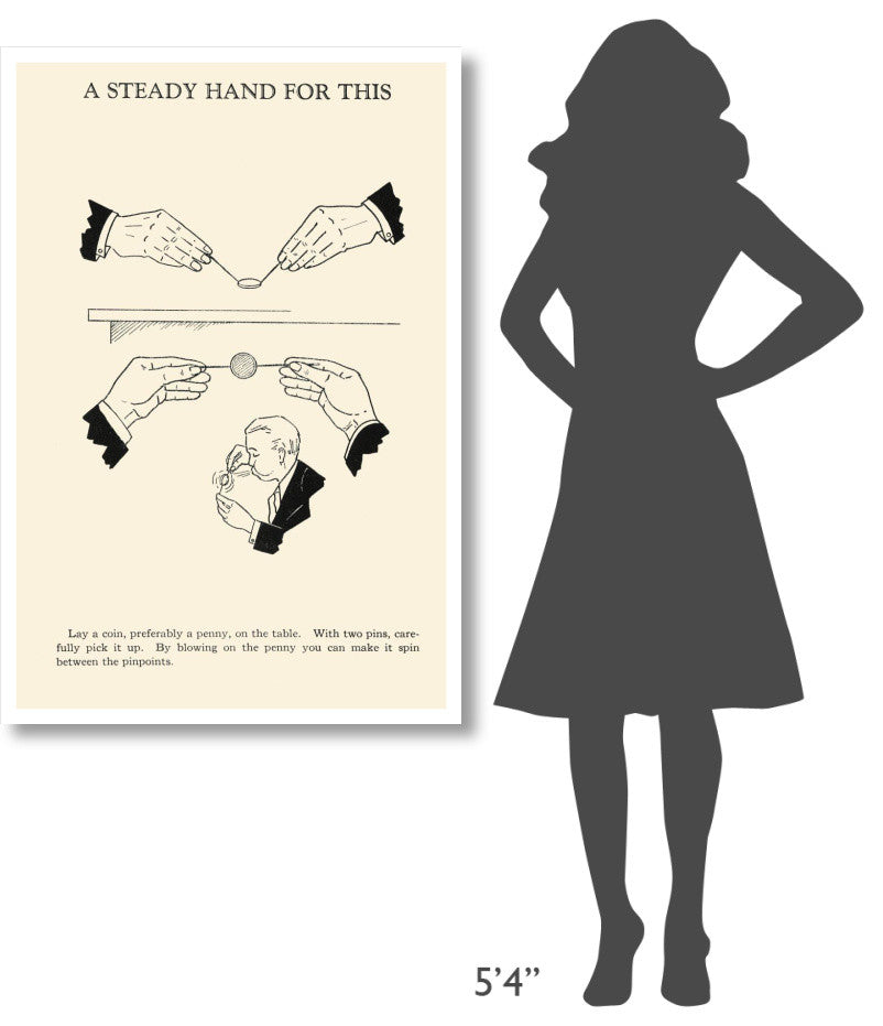 "A Steady Hand for This" Digital Paper Print by Retromagic, 31"x46"