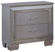Benzara BM123298 Bellanova Contemporary Night Stand In Silver