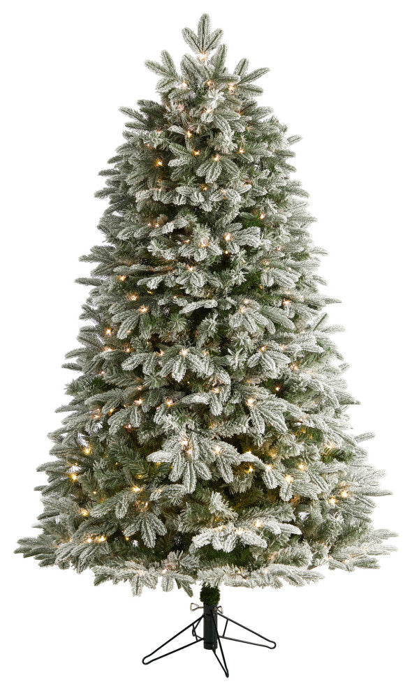 Nearly Natural T3296 6 Flocked Colorado Mountain Fir Artificial Christmas Tree