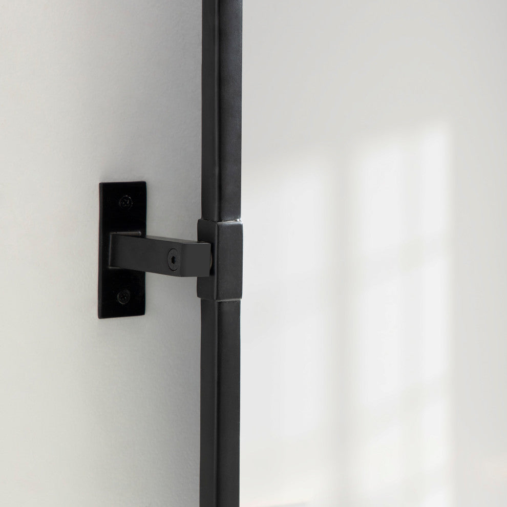 Elijah Pivot Wall Mirror, Black 38x24