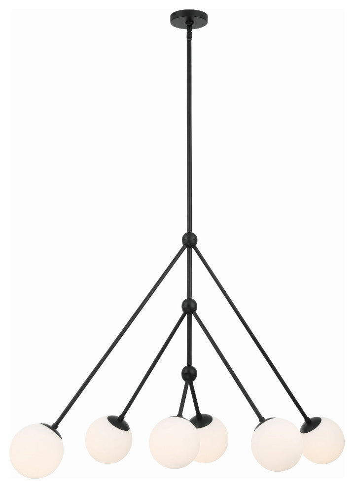 Omni 6-Light Matte Black Chandelier