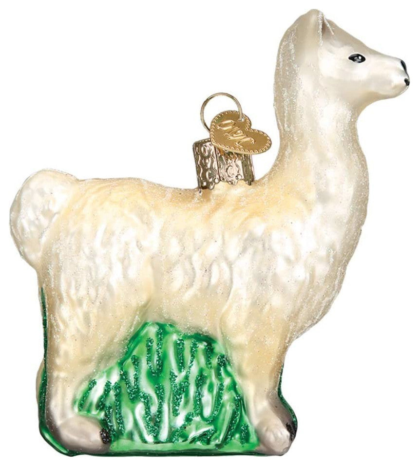 Old World Christmas Llama Glass Blown Ornament
