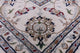 8' Square Wool and Silk Persian Nain Hand Knotted Rug Q9340