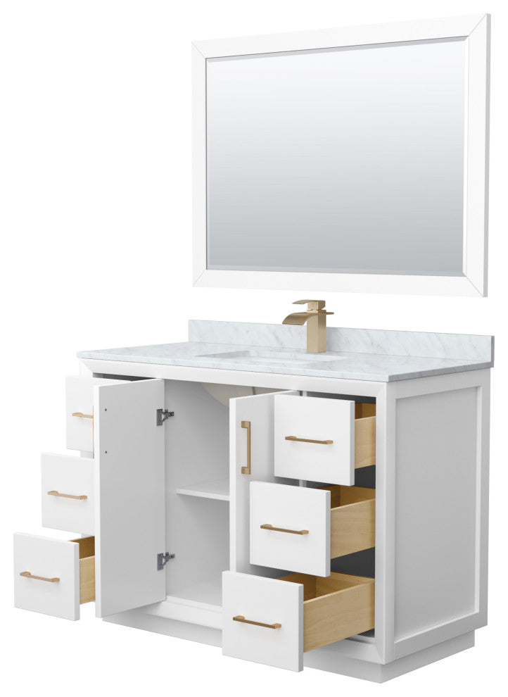 Wyndham WCF414148SWZCMUNSM46 Strada 48 Inch Single Bathroom Vanity in White