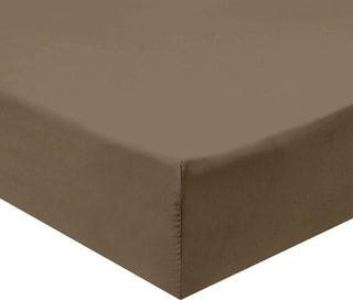 TwinXL Size Fitted Sheets 100% Cotton 600 Thread Count Solid (Taupe)