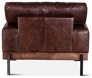 Chiavari Leather Arm Chair, Geisha Brown