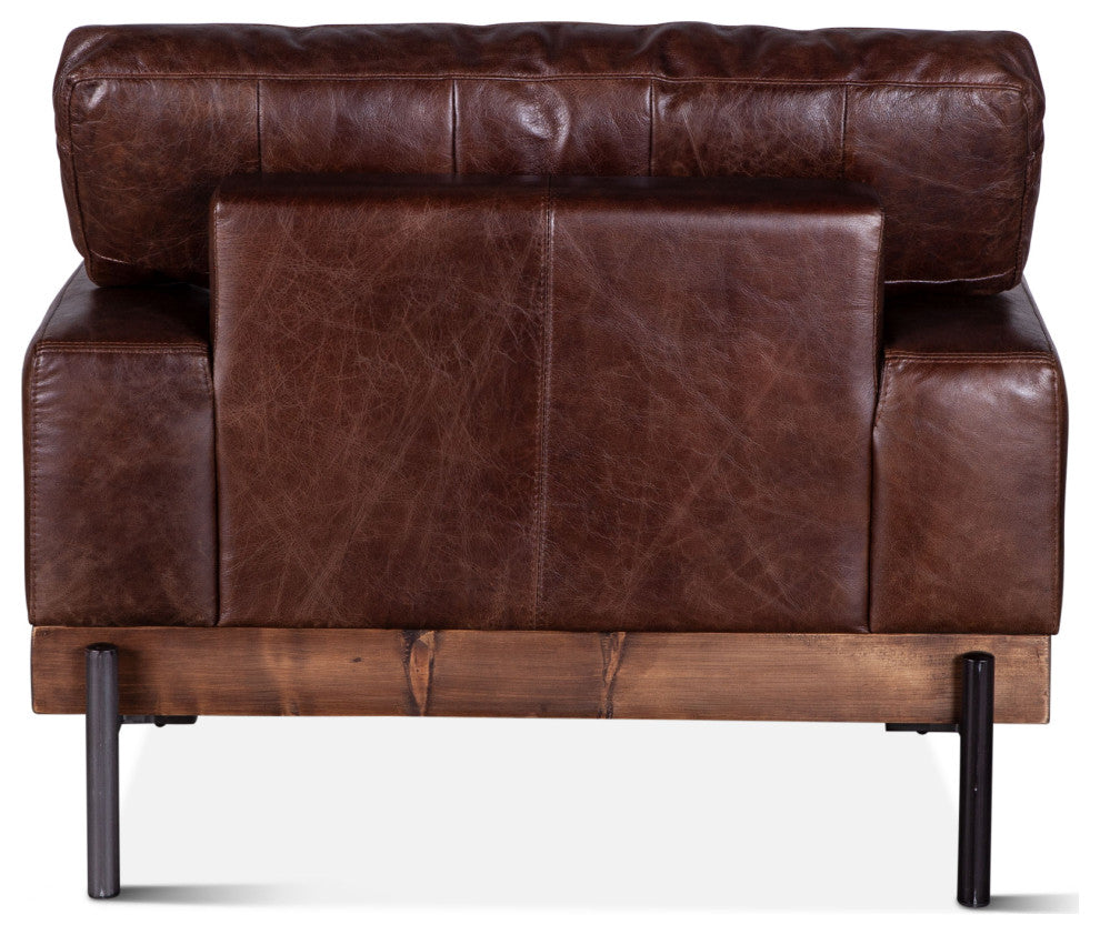 Chiavari Leather Arm Chair, Geisha Brown