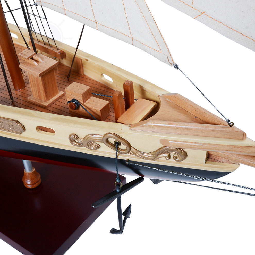 Bluenose II Painted Medium Wooden model sailing boat